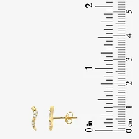 Cubic Zirconia 14K Gold 9.6mm Stud Earrings