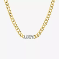 Diamond Addiction (G-H / I1-I2) Womens 1/10 CT. T.W. Lab Grown White Diamond 14K Gold Over Silver Sterling Silver 18 Inch Pendant Necklace