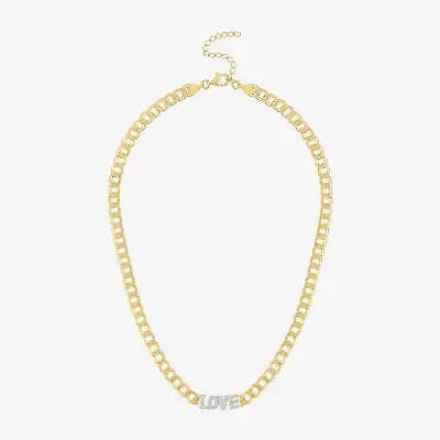 Diamond Addiction (G-H / I1-I2) Womens 1/10 CT. T.W. Lab Grown White Diamond 14K Gold Over Silver Sterling Silver 18 Inch Pendant Necklace