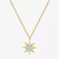 Diamond Addiction North Star (G-H / Si2-I1) Womens Diamond Accent Lab Grown White Diamond 14K Gold Over Silver Star 2-pc. Jewelry Set