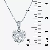 (G-H / I1-I2) Womens 1/4 CT. T.W. Lab Grown White Diamond Sterling Silver Heart 2-pc. Jewelry Set