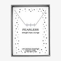 Diamond Accent (G-H / Si2-I1) Womens Lab Grown White Sterling Silver Star 18 Inch Pendant Necklace