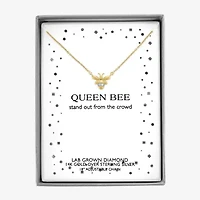 Diamond Accent (G-H / Si2-I1) Womens Lab Grown White 14K Gold Over Silver Sterling 18 Inch Pendant Necklace