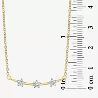 Diamond Accent (G-H / Si2-I1) Womens Lab Grown White 14K Gold Over Silver Sterling 18 Inch Pendant Necklace