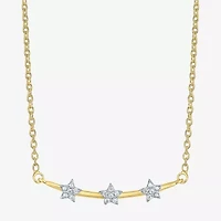 Diamond Accent (G-H / Si2-I1) Womens Lab Grown White 14K Gold Over Silver Sterling 18 Inch Pendant Necklace