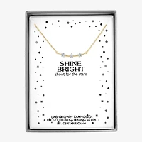 Diamond Accent (G-H / Si2-I1) Womens Lab Grown White 14K Gold Over Silver Sterling 18 Inch Pendant Necklace