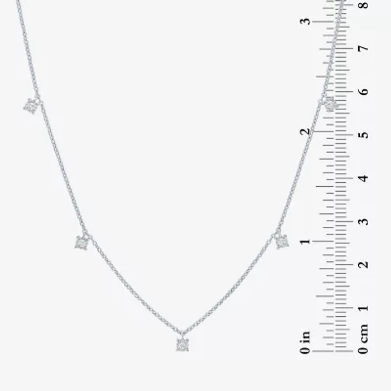 Diamond Addiction (G-H / Si2-I1) Womens 1/10 CT. T.W. Lab Grown White Diamond Sterling Silver 18 Inch Pendant Necklace