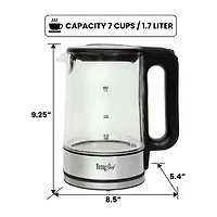 Total Chef Cordless Electric Glass Kettle with LED