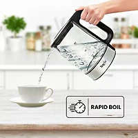 Total Chef Cordless Electric Glass Kettle with LED