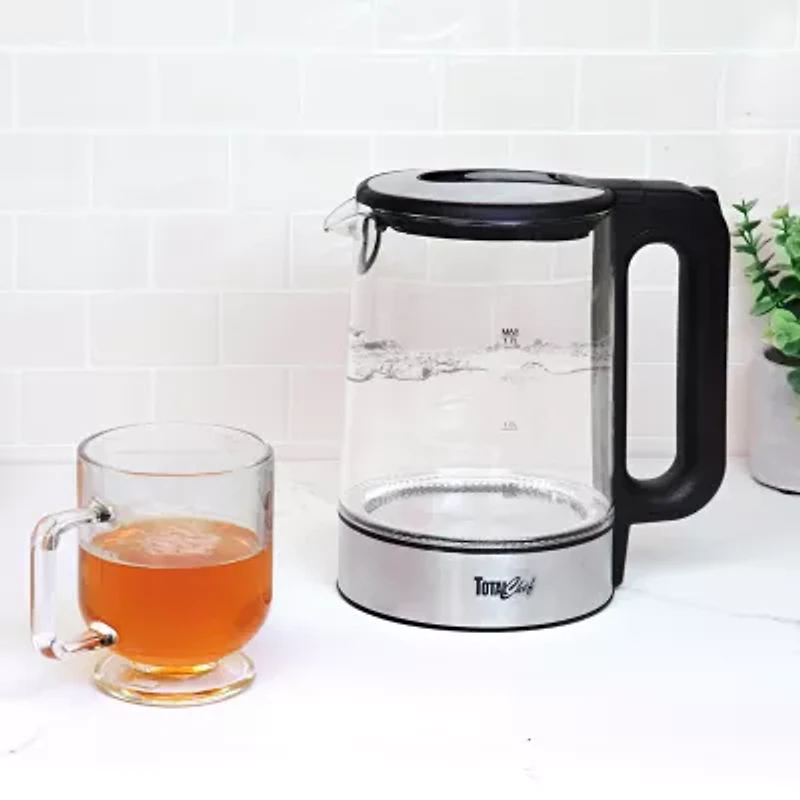 Total Chef Cordless Electric Glass Kettle with LED