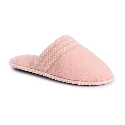 Muk Luks Cathy Scuff Womens Memory Foam Slip-On Slippers