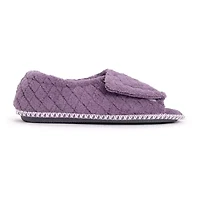 Muk Luks Marylou Micro Chenille Womens Memory Foam Slip-On Slippers