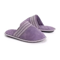Muk Luks Cathy Scuff Womens Memory Foam Slip-On Slippers