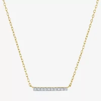 (G-H / I1-I2) Womens Diamond Accent Lab Grown White Diamond Bar 2-pc. Necklace Set