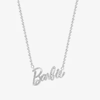 Womens 1/6 CT. T.W. Natural White Diamond Sterling Silver 15 Inch Pendant Necklace