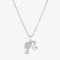 Womens 1/10 CT. T.W. Natural White Diamond Sterling Silver 16 Inch Pendant Necklace