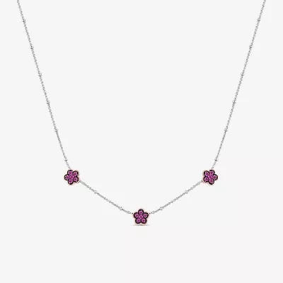 Womens 10K Rose Gold Sterling Silver 16 Inch Bead Chain Necklace
