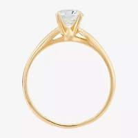 Diamonart Limited Quantities! Womens Cubic Zirconia 10K Gold Round Solitaire Engagement Ring