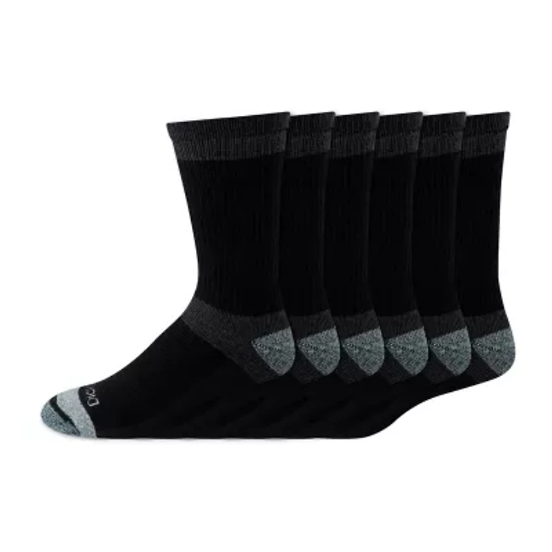 Dickies Dri-Tech Max Cushion Work Mens 6 Pair Crew Socks