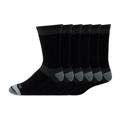 Dickies Dri-Tech Max Cushion Work Mens 6 Pair Crew Socks