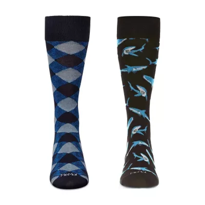 MeMoi Mens 2 Pair Crew Socks