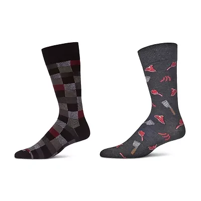 MeMoi Mens 2 Pair Crew Socks