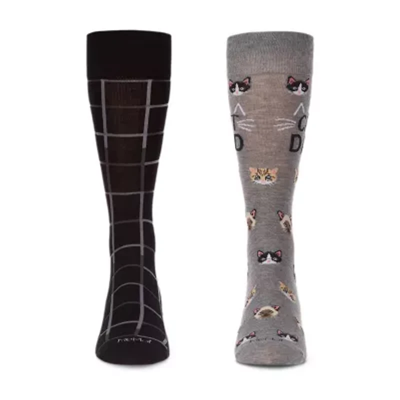 MeMoi Mens 2 Pair Crew Socks