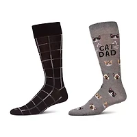 MeMoi Mens 2 Pair Crew Socks