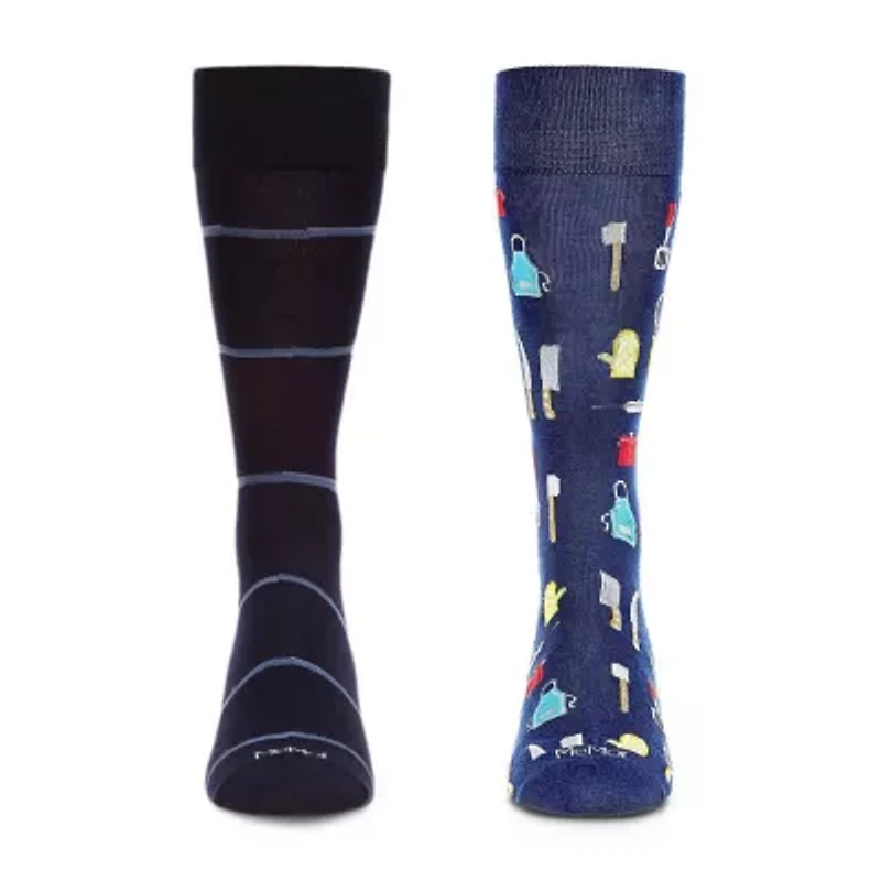MeMoi Mens 2 Pair Crew Socks