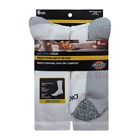 Dickies Dri-Tech Work Mens 6 Pair Crew Socks