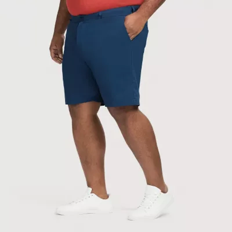 IZOD Saltwater Twill Mens 9 1/2" Big and Tall Stretch Fabric Chino Short