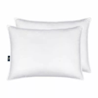 Serta® Down Illusion Medium Density 2-Pack Allergen Barrier Bed Pillow