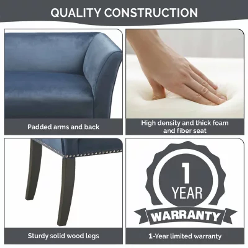 Madison Park Antonio Upholstered Bench