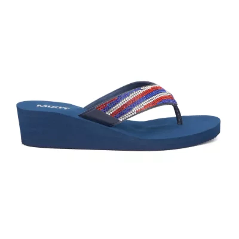 Mixit Womens Americana Wedge Sandals