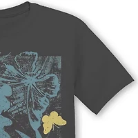 Tinker Bell Boyfriend Womens Crew Neck Short Sleeve Loose Fit Juniors Graphic T-Shirt