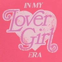 My Lover Girl Era Relaxed Off The Shoulder Cropped Tee Womens Short Sleeve Oversized Juniors Graphic T-Shirt