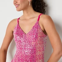 by&by Womens Sleeveless Sequin Juniors Bodycon Dress
