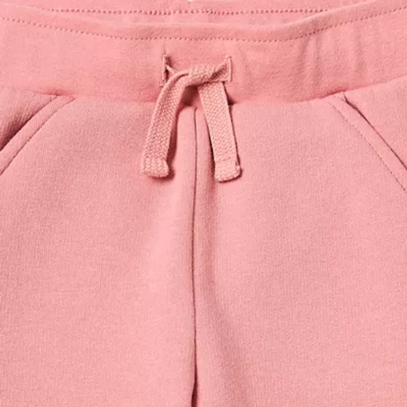 Okie Dokie Toddler Girls Cuffed Regular Fit Fleece Jogger Pant