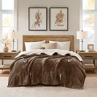 Woolrich Heated Plush To Berber Electric Midweight Blanket