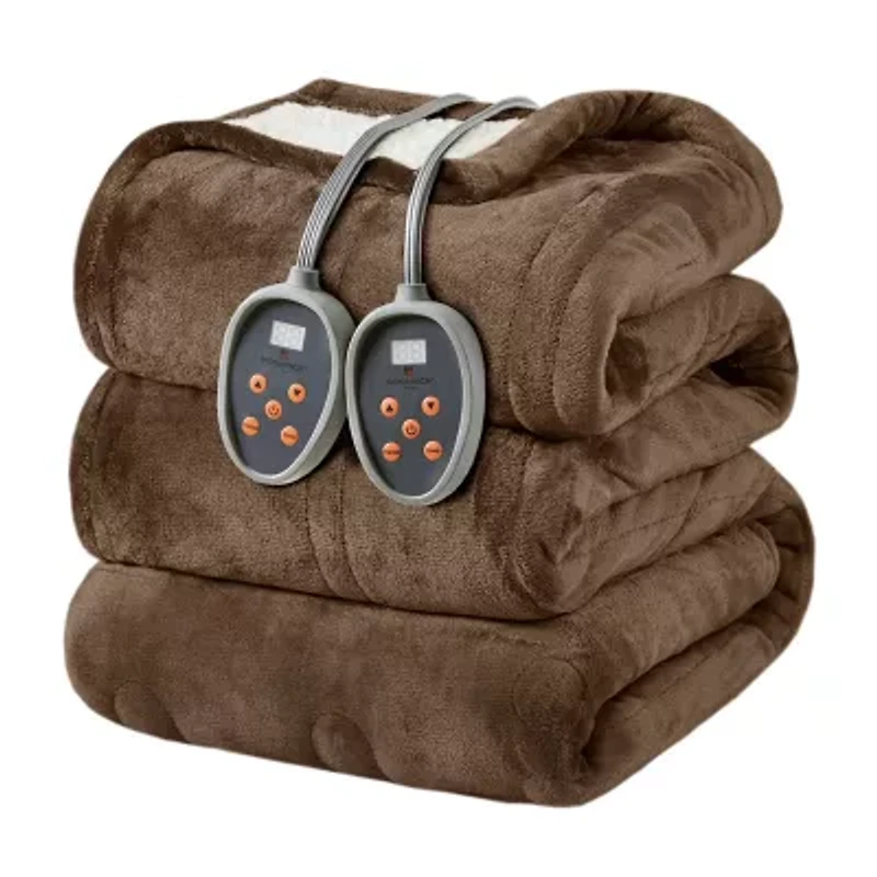 Woolrich Heated Plush To Berber Electric Midweight Blanket