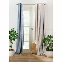 Martha Stewart Acadia Grommet Top Blackout Single Curtain Panel