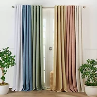 Martha Stewart Westchester Solid Grommet Top Blackout Single Curtain Panel