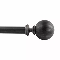 Deco Window Brushed Globe 1 IN Adjustable Curtain Rod