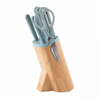 BergHOFF Leo Glints Stainless Steel 7-pc. Knife Block Set