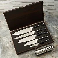 BergHOFF Antigua Stainless Steel 7-pc. Cutlery Set with Wood Storage Case