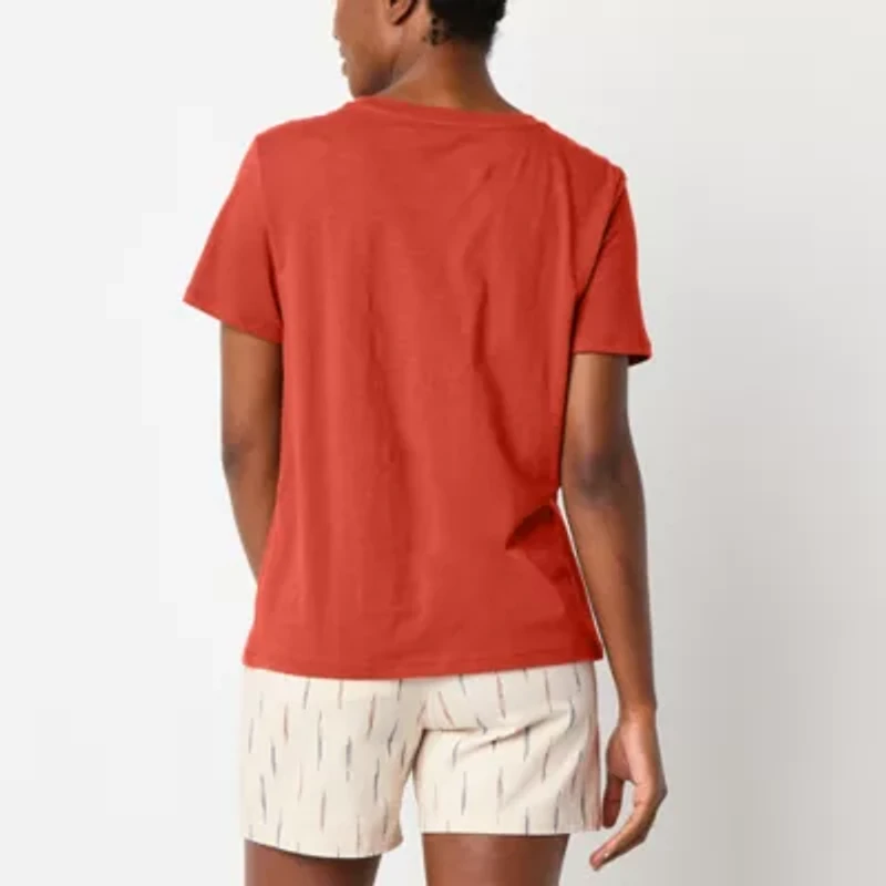 a.n.a Womens Crew Neck Short Sleeve T-Shirt