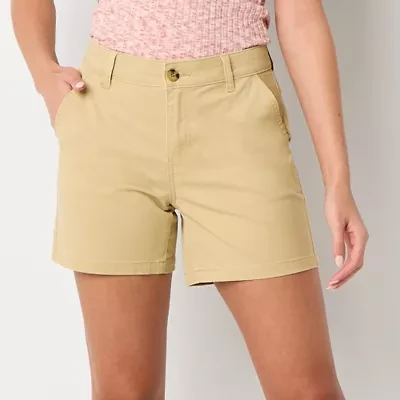 a.n.a Womens 5" Mid Rise Chino Short