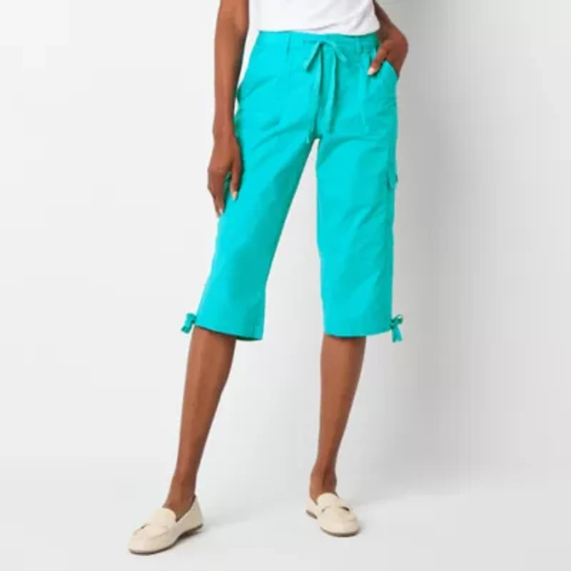 St. John's Bay Womens Straight Mid Rise Capri Pant