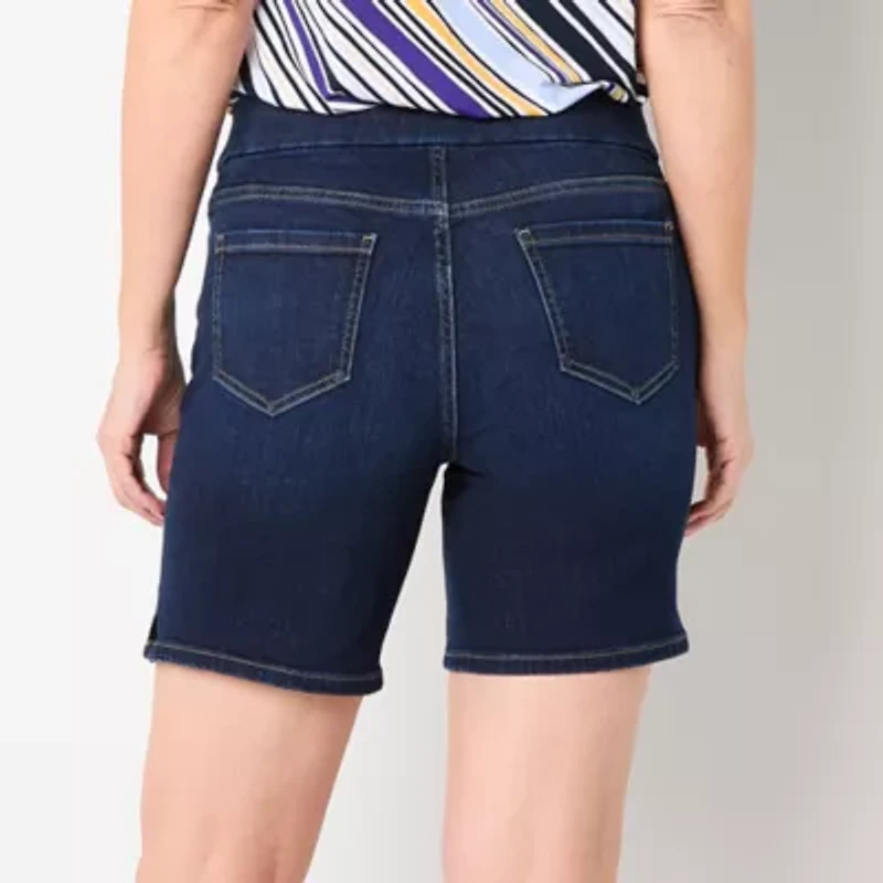 Liz Claiborne Amber Womens Mid Rise Denim Pull-On Short