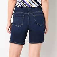 Liz Claiborne Amber Womens Mid Rise Denim Pull-On Short